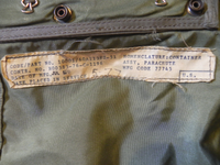 USGI Military Vintage Personnel Parachute Backpack