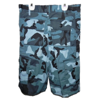 Boy's Cargo Shorts Military BDU Style Blue Camouflage 18XL