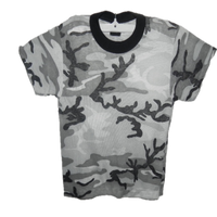 T-Shirt Kids Gray Camouflage Size Small 6-8