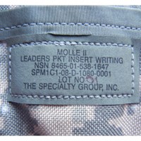 USGI Military MOLLE II Nylon Leaders Pocket Insert Writing New in Packaging