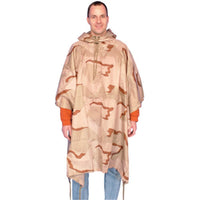 Ripstop Poncho With Hood And Matching Stuff Bag Several Patterns