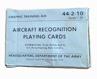 Army Aircraft Recognition Playing Cards New Old Stock In Box 44-2-10