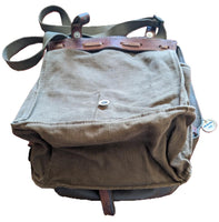 Vintage Military Swiss Vinyl Bread Messenger Bag
