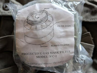 Gas Mask and Bag M-59, Filter MC-1 - Yugoslavian Military Surplus Small Unissued