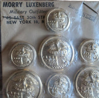 Vintage Vietnam US Military Buttons Morry Luxenberg Engineer New