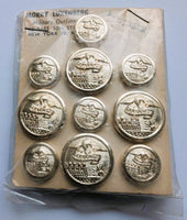 Vintage Vietnam US Military Buttons Morry Luxenberg Engineer New