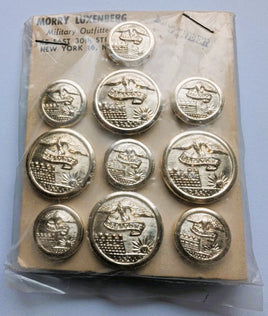 Vintage Vietnam US Military Buttons Morry Luxenberg Engineer New