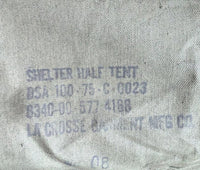 USGI Vietnam Army Canvas Pup Tent Half Shelter One Half