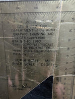 Tactical Folding Map Document Pouch Case With US Military Protractor 1981