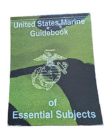 Military Book United States Marine Guidebook of Essential Subjects