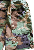 Vintage Army Camouflage Hot Weather Coat Large Short