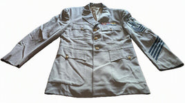 Vintage Korean Era Navy Chief Petty Officer Uniform Jacket With WWII Ribbons Size Small