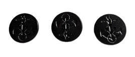 Vintage USN Original Issue Pea Coat Black Buttons (3) Anchor Design