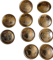 Russian Soviet Union Navy Forces/Navy Infantry(Marines) Greatcoat Buttons 1990 (10)