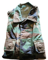 Vintage Army Camouflage Woodland Combat Coat Small Regular