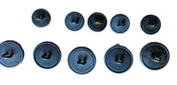 Vintage Military Swedish Armed Forces Lined Buttons (10)