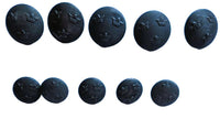 Vintage Military Swedish Armed Forces Lined Buttons (10)