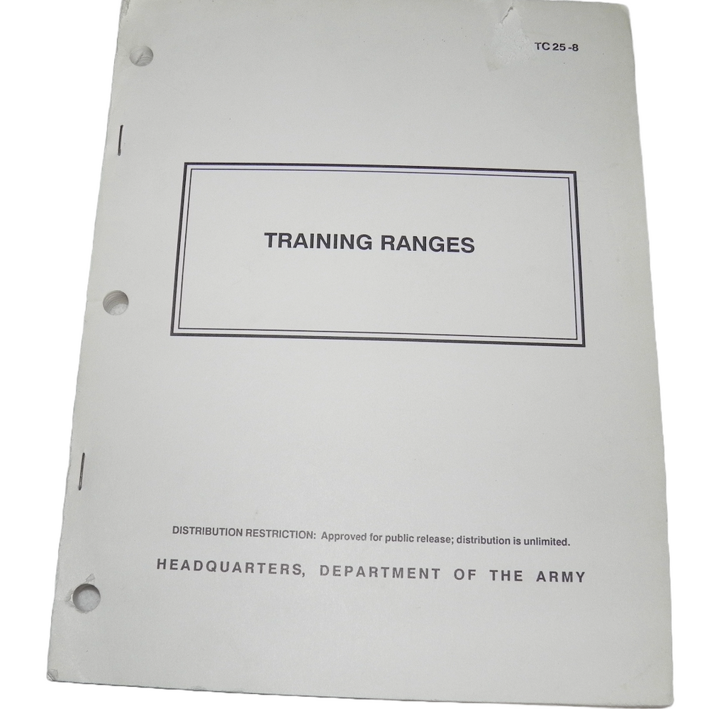 Military book training ranges circular tc 25 8 army marines pigeon