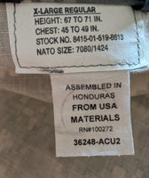 Army Combat Uniform Coat X-Large Regular Tru-Spec ACU New