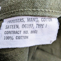 Vintage Vietnam U.S. Men's Army Pants Trousers Type 1    34 x 33