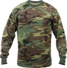 Men's Shirt Long Sleeve Woodland Camouflage All Season New