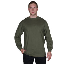 Shirt Long Sleeve Men's Cotton Ribbed All Season