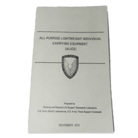U.S. Army (ALICE) Military Book All-Purpose Lightweight Individual Carrying Equipment                                     MANUAL