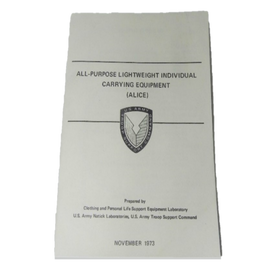 U.S. Army (ALICE) Military Book All-Purpose Lightweight Individual Carrying Equipment                                     MANUAL