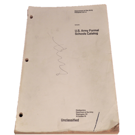 Military Book U.S. Army Formal Schools Catalog Pamphlet 351-4