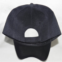 Hat Navy Embroidered Black Baseball Ball Cap Curved Visor