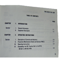 Military Book M2 Practice Bolt Manual TM 9-6920-746-12&P, TM 6920-12&P