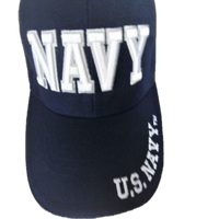 Hat Navy Embroidered Blue Baseball Ball Cap Curved Visor