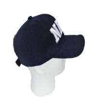 Hat Navy Embroidered Blue Baseball Ball Cap Curved Visor