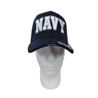 Hat Navy Embroidered Blue Baseball Ball Cap Curved Visor