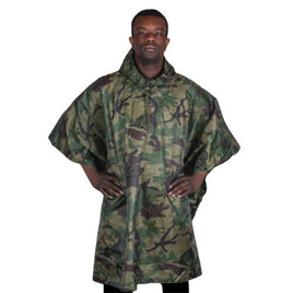 Ripstop Poncho With Hood And Matching Stuff Bag Several Patterns