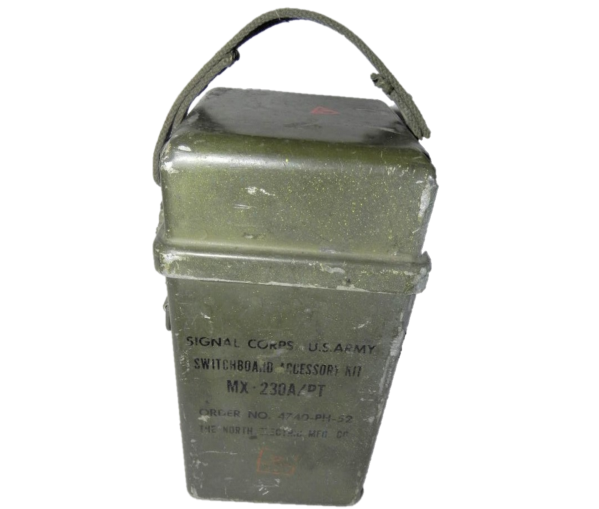 USGI Korea and Vietnam Army Signal Corps Switchboard Accessory Kit Box ...