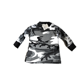 T-Shirt Kids Toddler Gray Camouflage Cotton Long Sleeve 18 Months