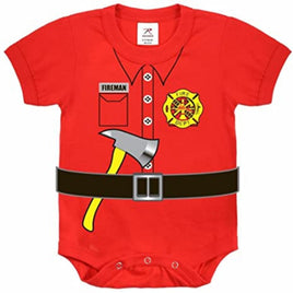 Toddler Fireman Romper Uniform - One-Piece Costume
