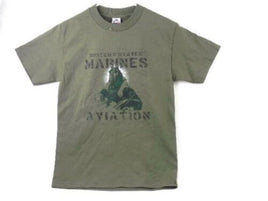 T-Shirt Men's Marine USMC Aviation Graphic Logo Cotton